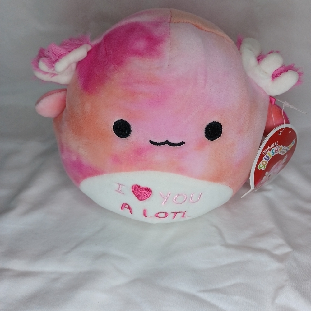 Squishmallows Pink and White Plush Toy